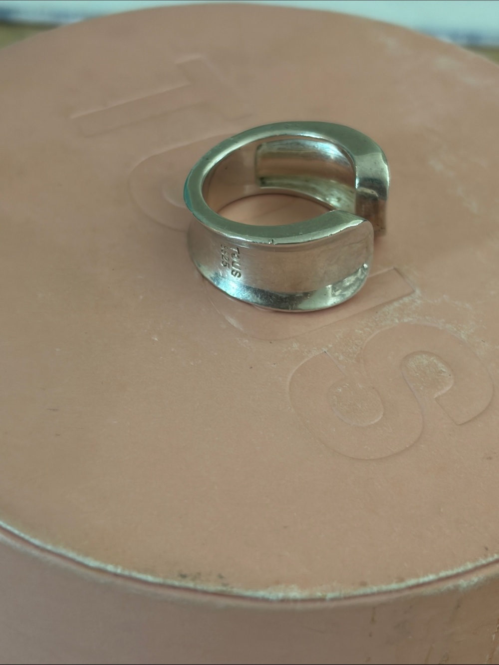 Tous Sterling Silver Wide Open Band Ring - Silver